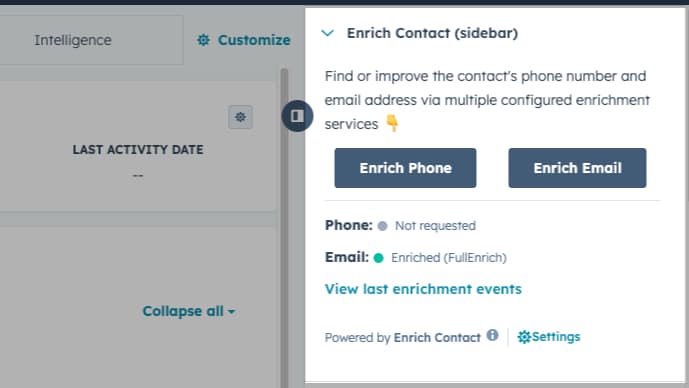 One-click & bulk enrichment
